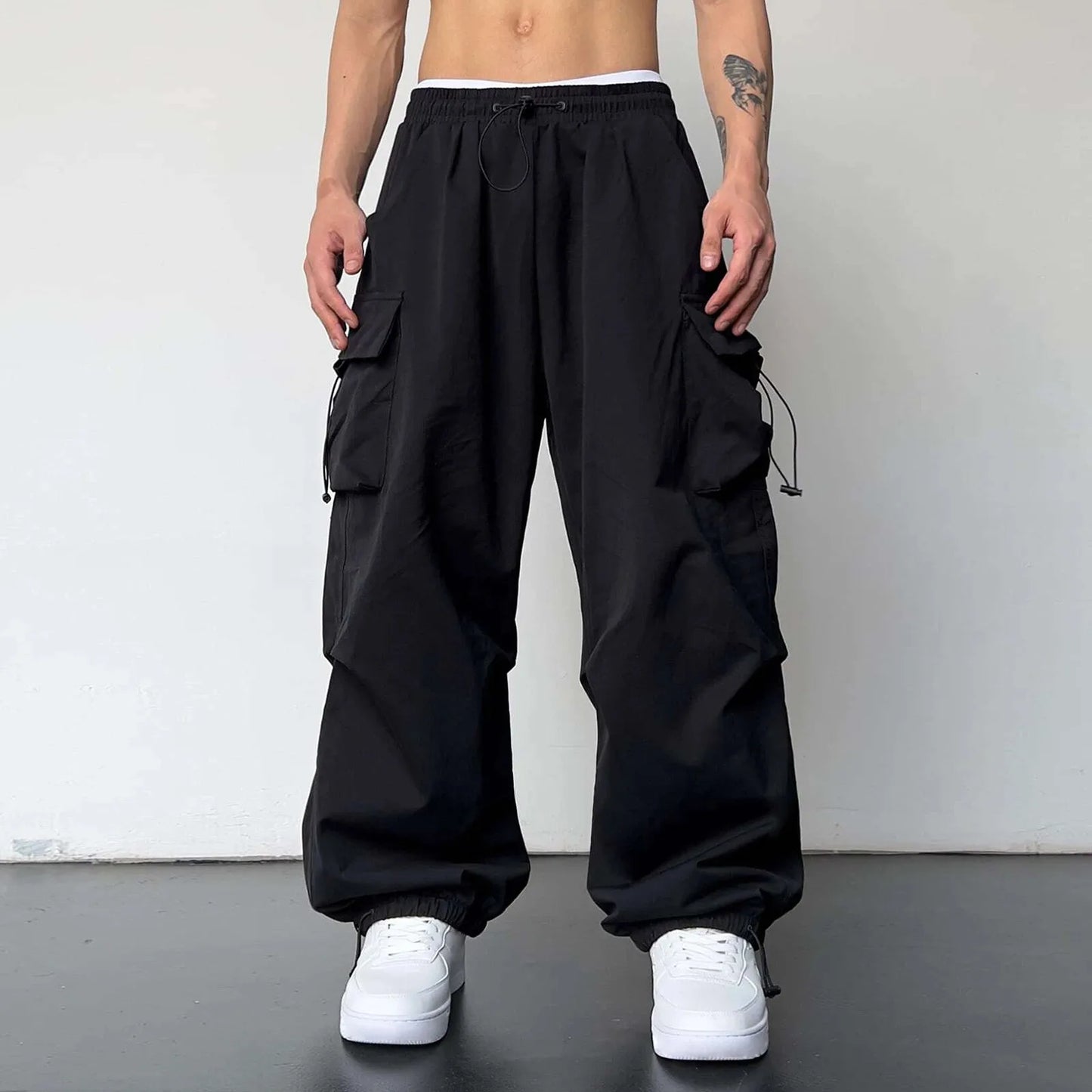 Streetwear Hip Hop Joggers Cargo Pants Men Multi-Pocket Elastic Waist Harem Trousers Male Harajuku Casual Woman Sweatpants