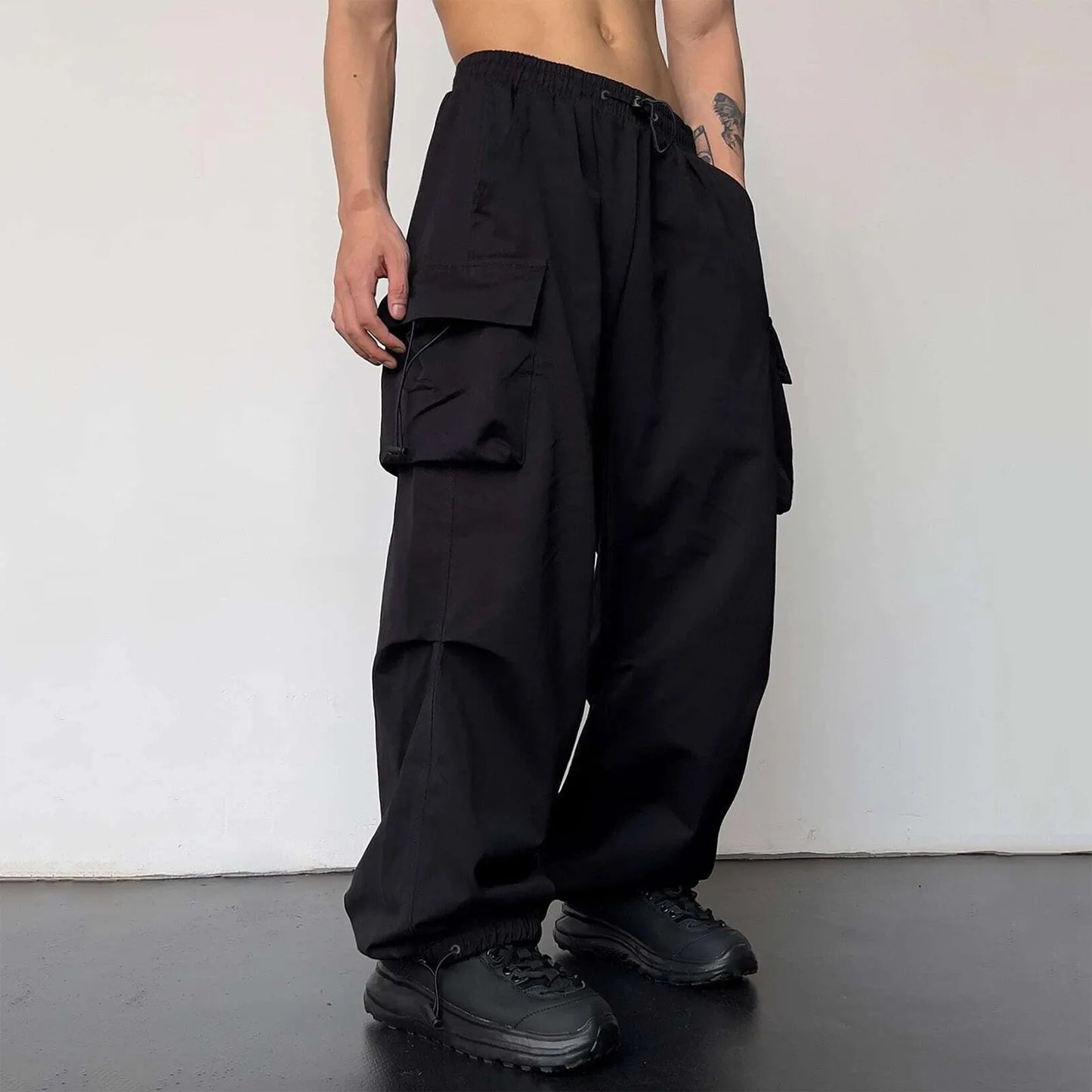 Streetwear Hip Hop Joggers Cargo Pants Men Multi-Pocket Elastic Waist Harem Trousers Male Harajuku Casual Woman Sweatpants