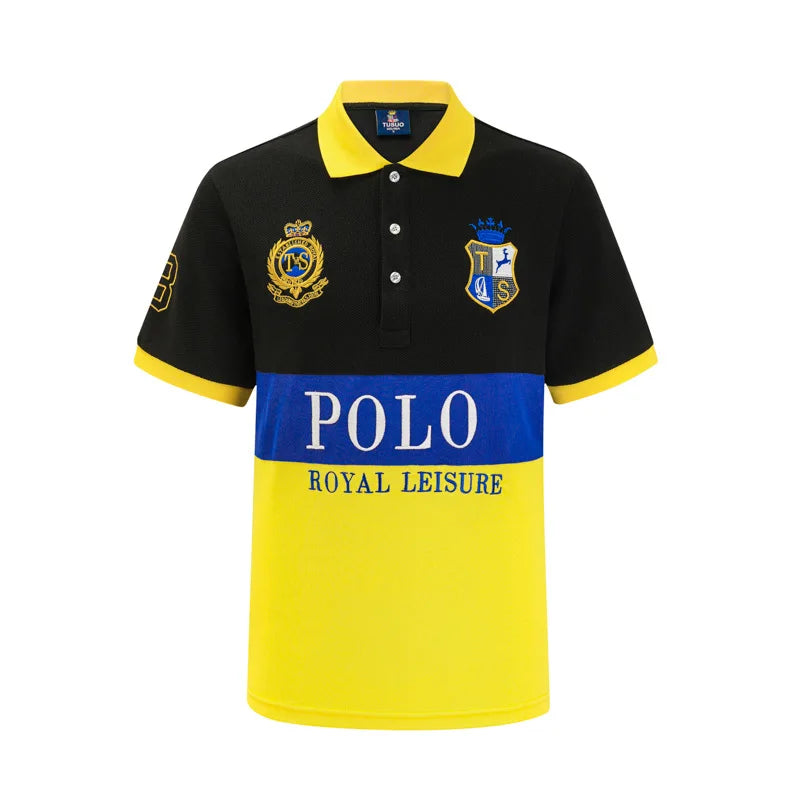 New Oversized Men's Polo Shirt Classic Great Desingers Royal Leisure Button Collar T-shirt Golf Plus Size XS-7XL Male Clothing