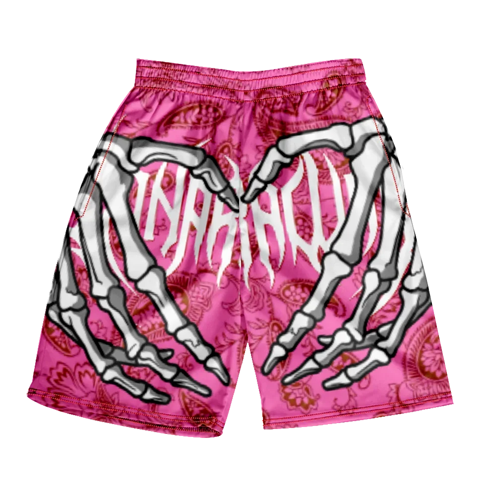 2024 Summer Classic Skull Beach Short Pants New Fashion Skeleton Hand Print Men Women Gym Shorts Quick Drying Trunks Ice Shorts