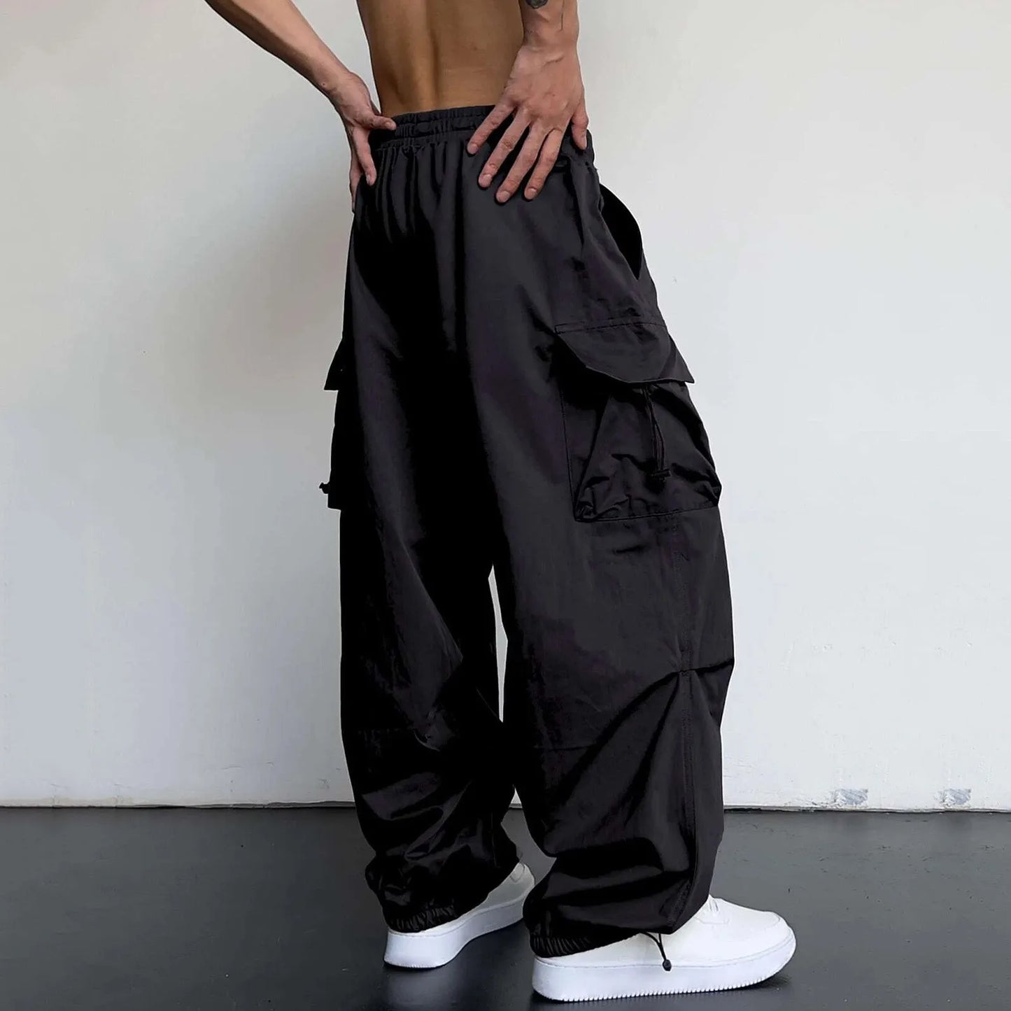 Streetwear Hip Hop Joggers Cargo Pants Men Multi-Pocket Elastic Waist Harem Trousers Male Harajuku Casual Woman Sweatpants