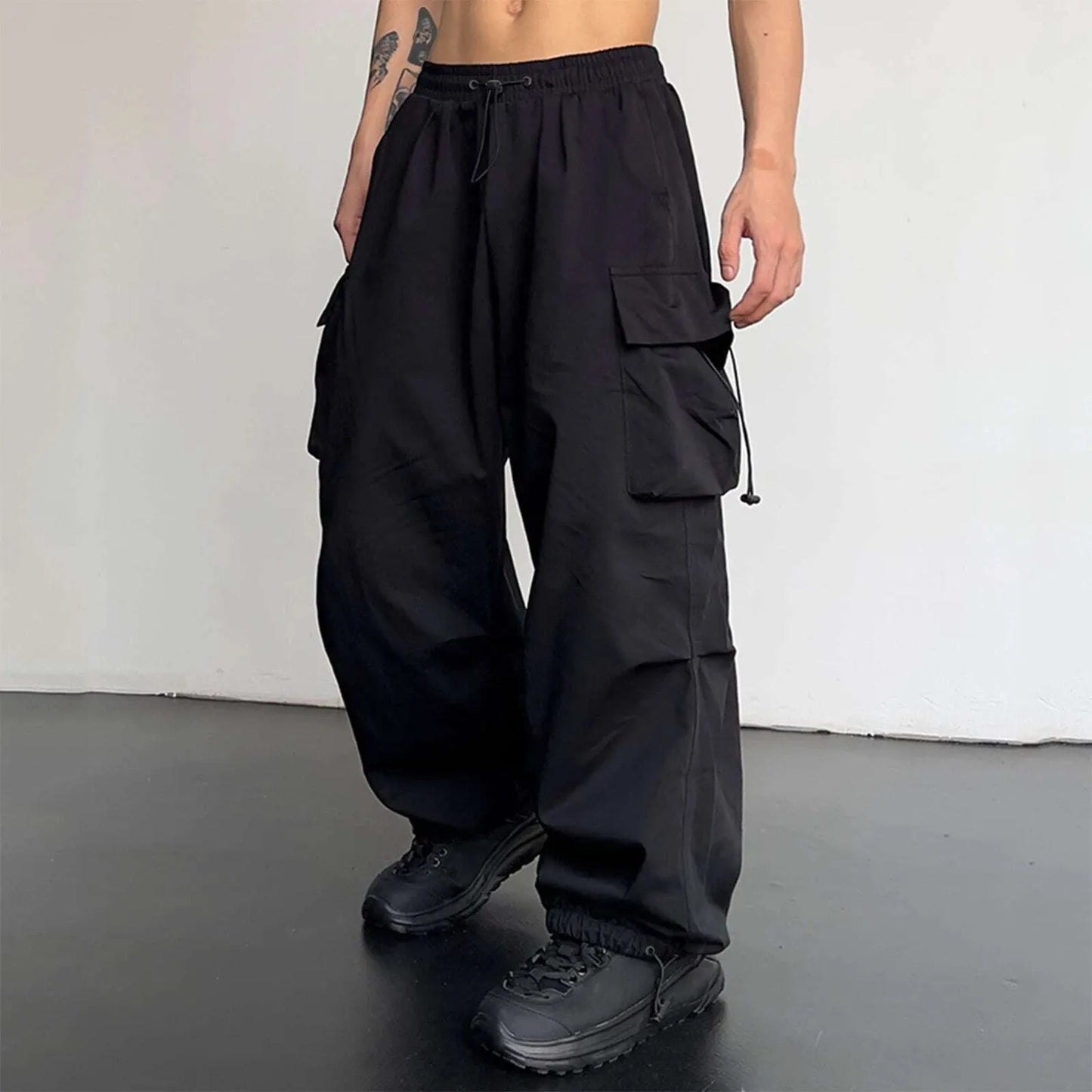 Streetwear Hip Hop Joggers Cargo Pants Men Multi-Pocket Elastic Waist Harem Trousers Male Harajuku Casual Woman Sweatpants